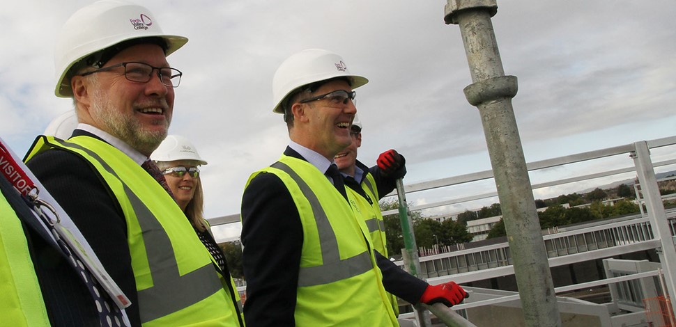 Michael Matheson visits new Falkirk Campus site