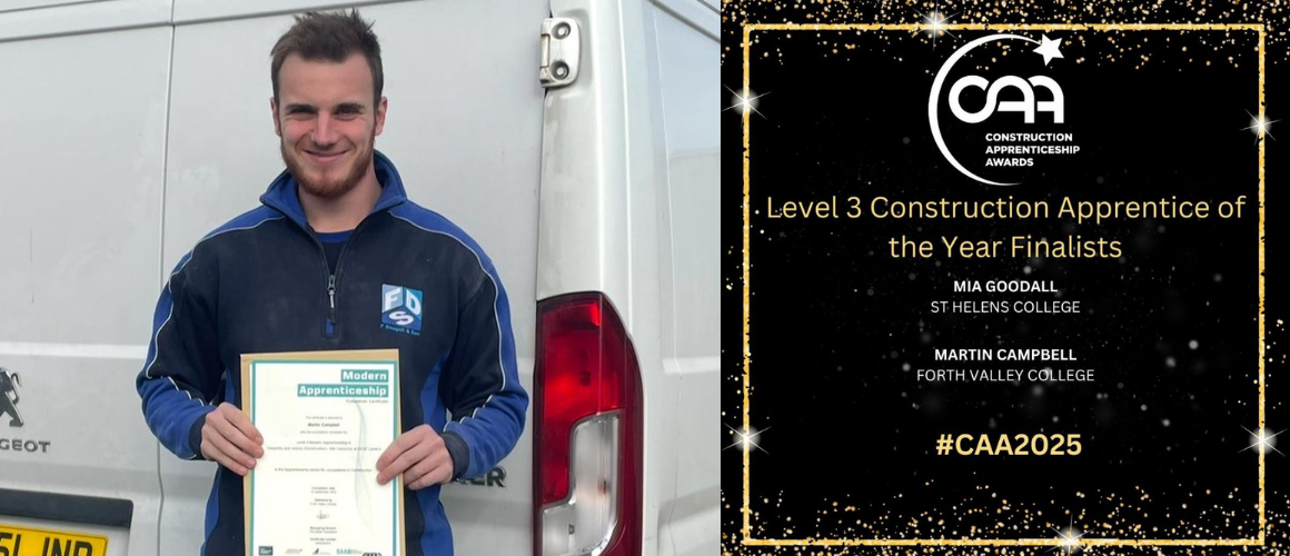 Martin Shortlisted For Apprenticeship Award WEB