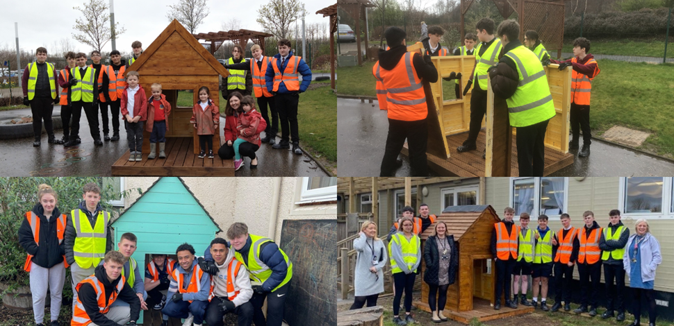 FAs build playhouses for Forth Valley nurseries
