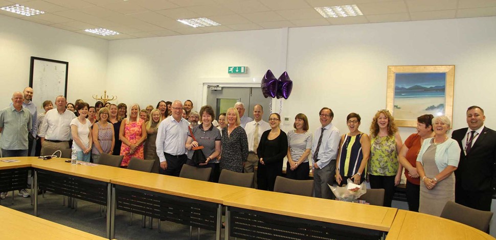 Staff celebrate Anne's 40 years of service