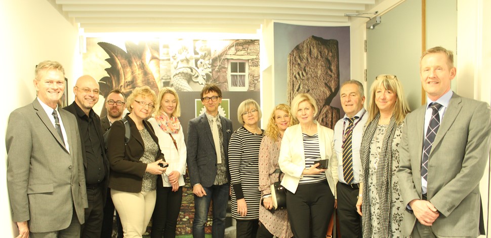 Finnish delegation tour Stirling Campus