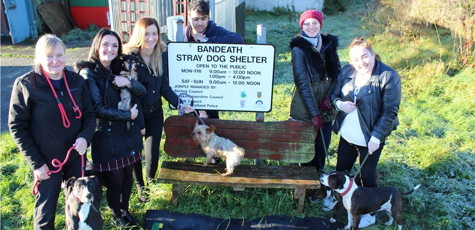 Admin students take the lead raising cash for dog shelter