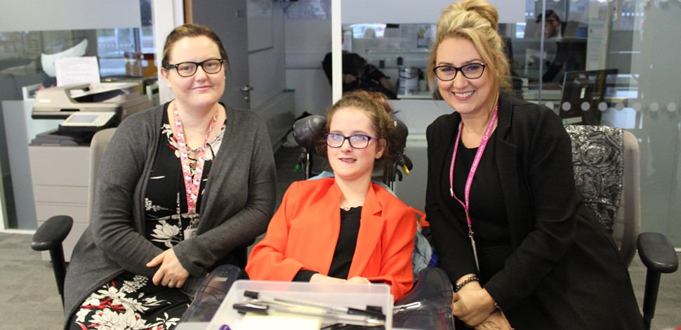 Rebecca loves her work experience at Stirling Campus reception
