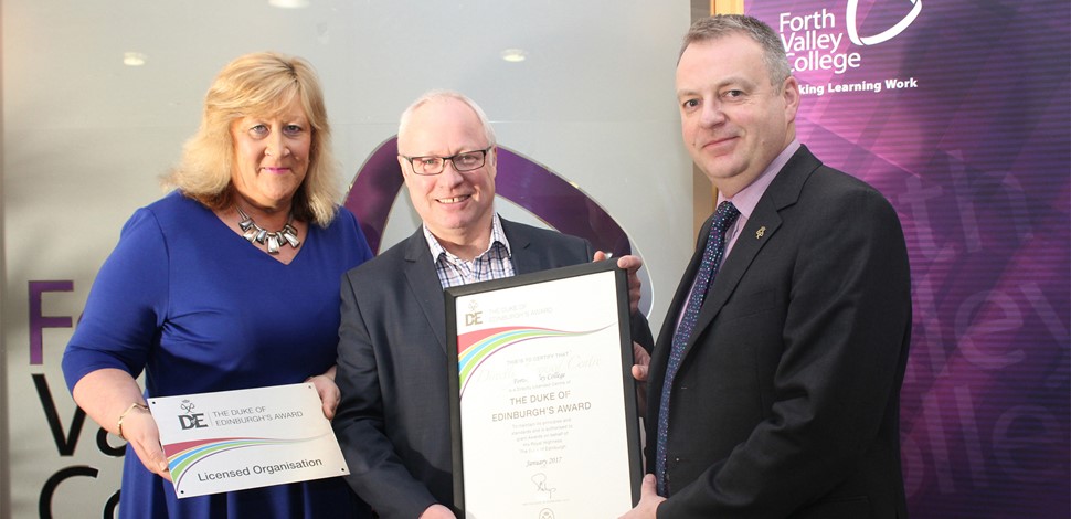 Forth Valley College licensed to deliver The Duke of Edinburgh’s Award to their students