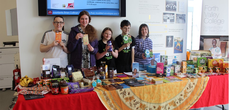 Fairtrade shop in Alloa staffed by students