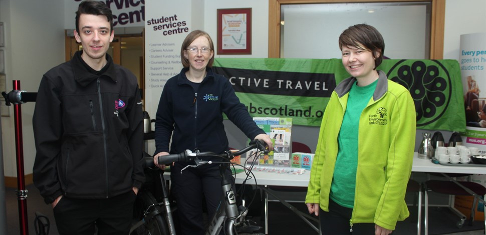 Cycling in the frame at Falkirk Campus