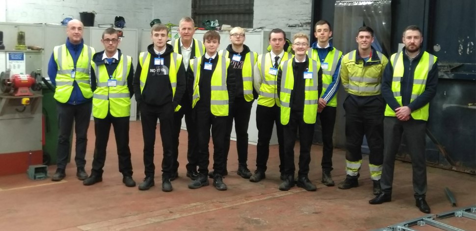 Pupils on board at Forth Ports Authority