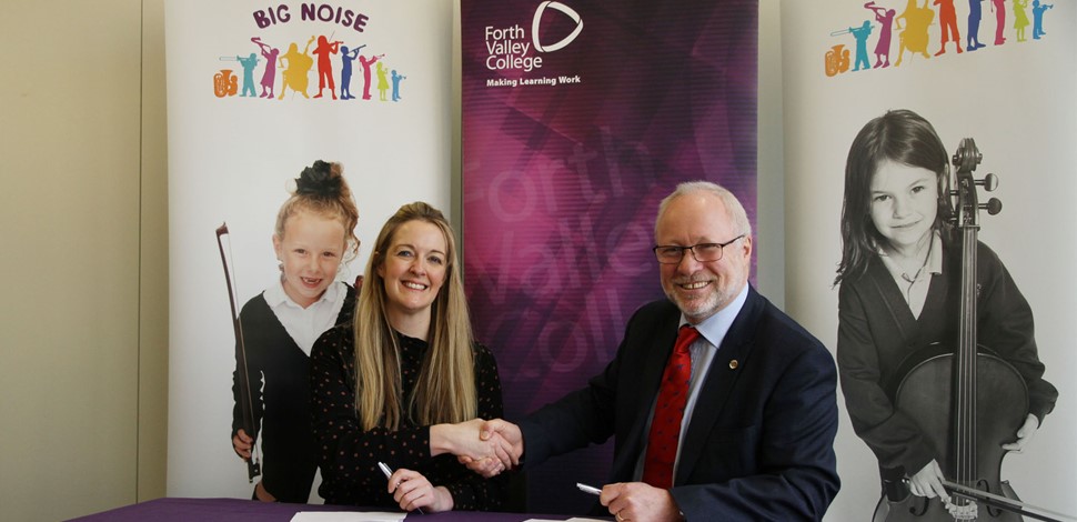 Forth Valley College and Sistema Scotland work together to help more young people into further education