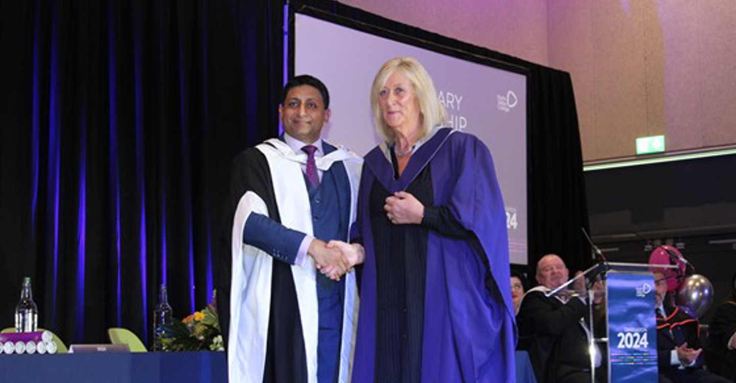 Abhishek Agarwal Presents Jacqui Mcarthur With Her Fellowship Award