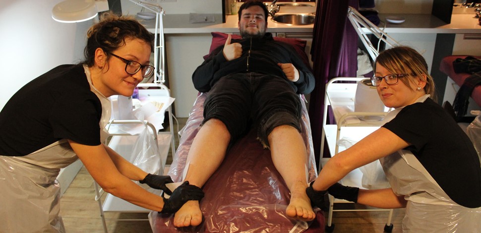 Leg wax fundraiser goes smoothly for students