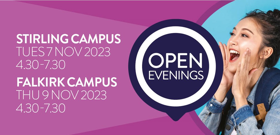Open Evenings at Stirling and Falkirk Campuses