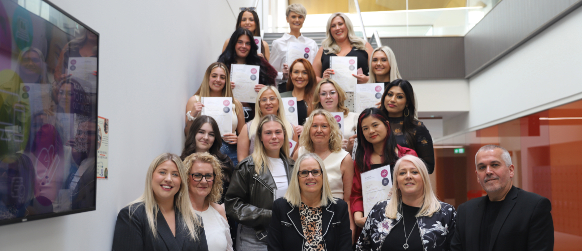Level Three Hairdressing Students Celebrate Their Success With Certificates And Awards At A Special End Of Course Graduation Ceremony
