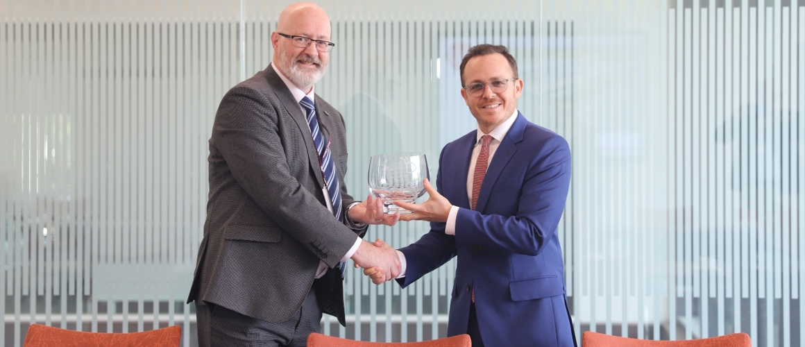 Final FVC Principal Kenny Macinnes (Left) Welcomes Moroccan Ambassador Hakim Hajoui