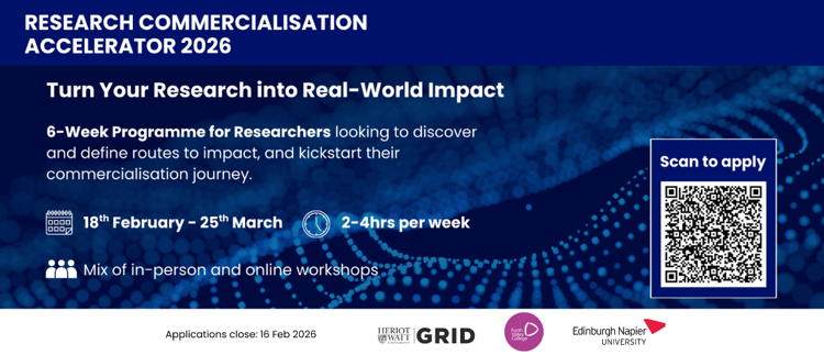 Programme and events coming soon for staff interested in research and commercialisation