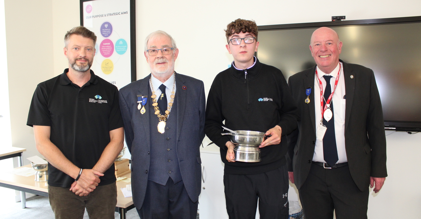 Cody Burns With Quaich