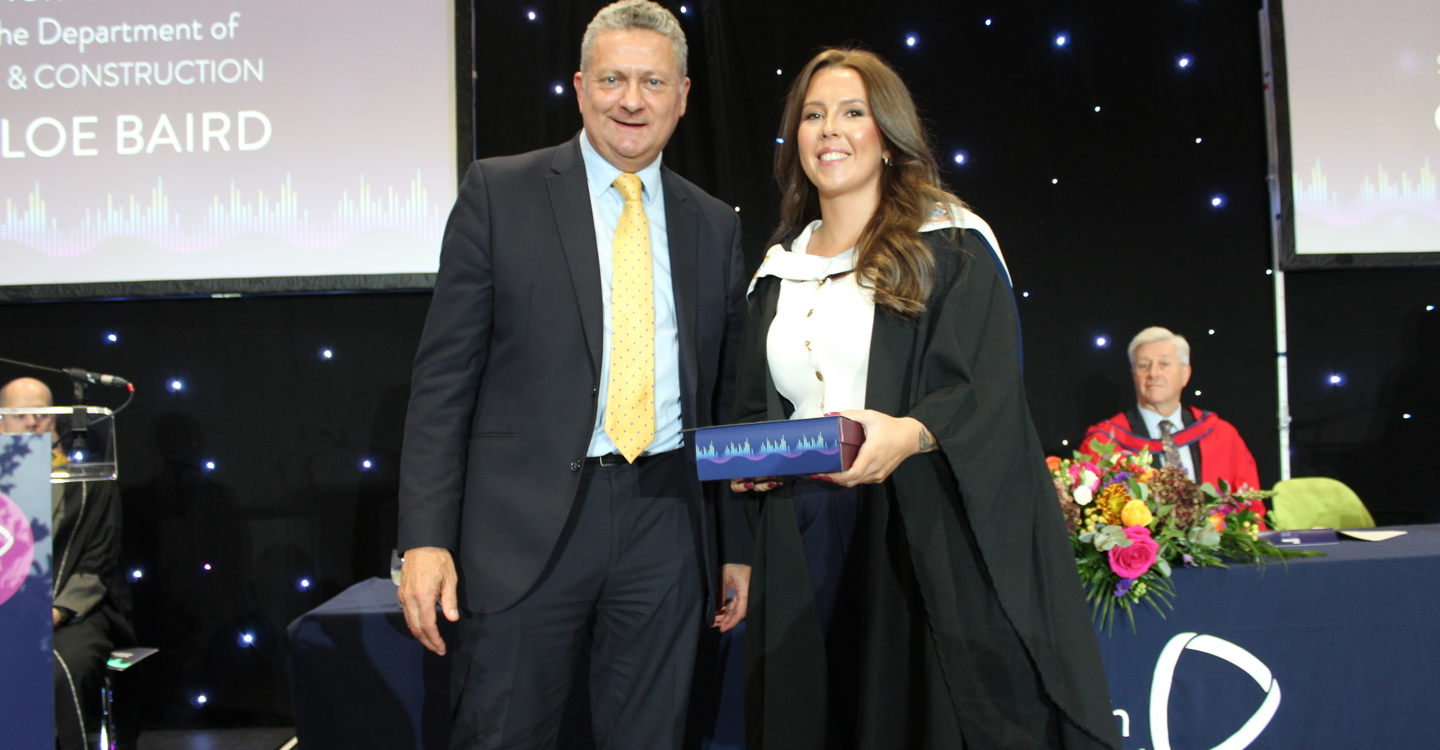Mark Simmers Presents Award To Chloe Baird