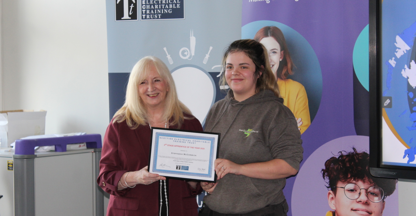 Awards Stephanie Mccormick Receives Her Certificate