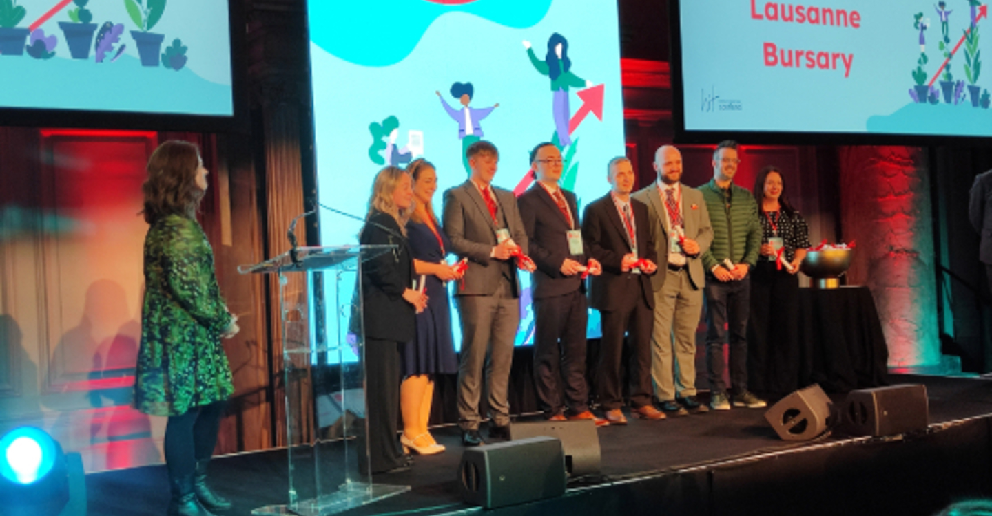 Craig And His Fellow Scholarship Winners On Stage